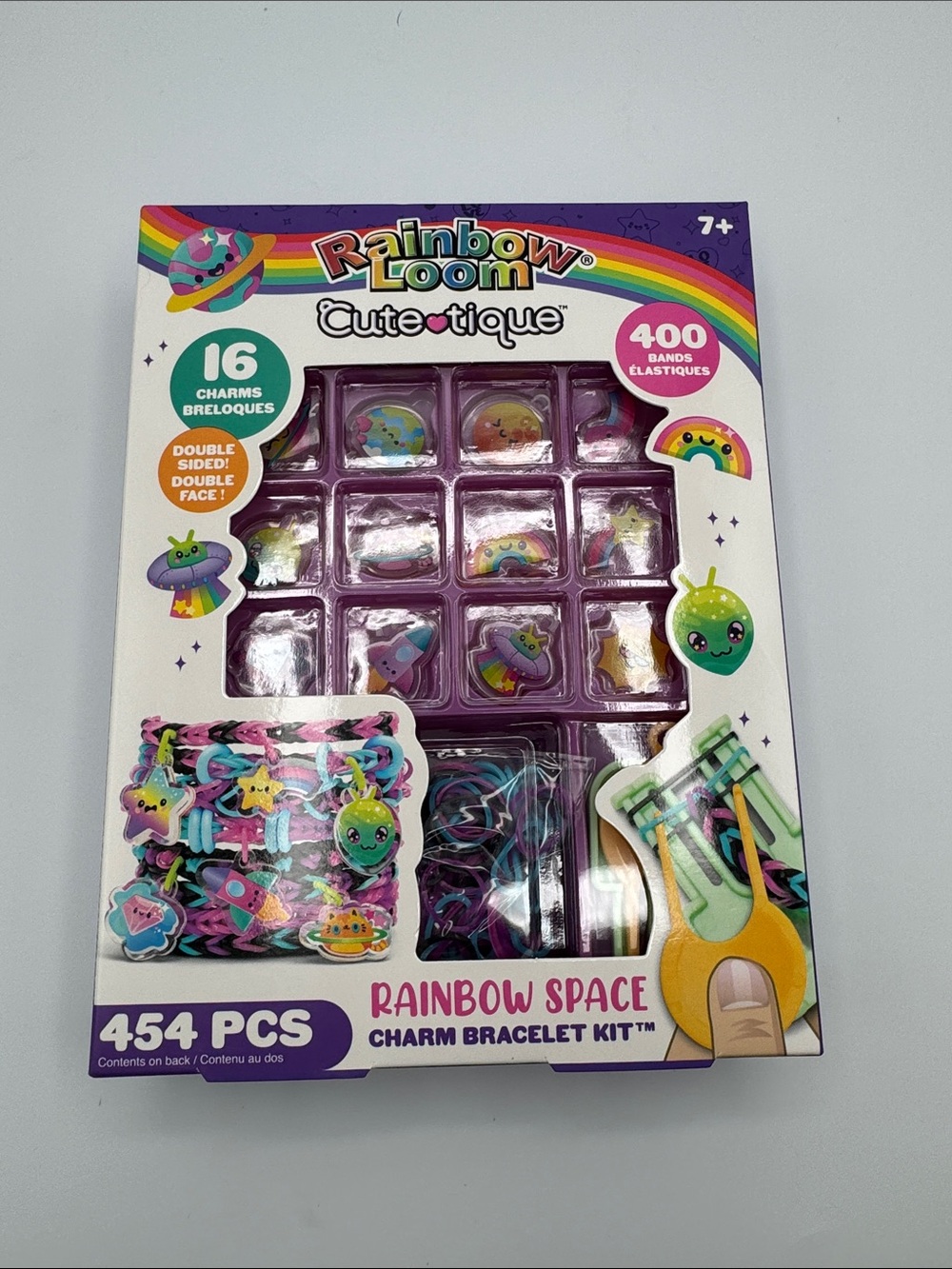 Rainbow Cute-tique Rainbow Space Charm Bracelet Kit - Purple, Pink, Blue